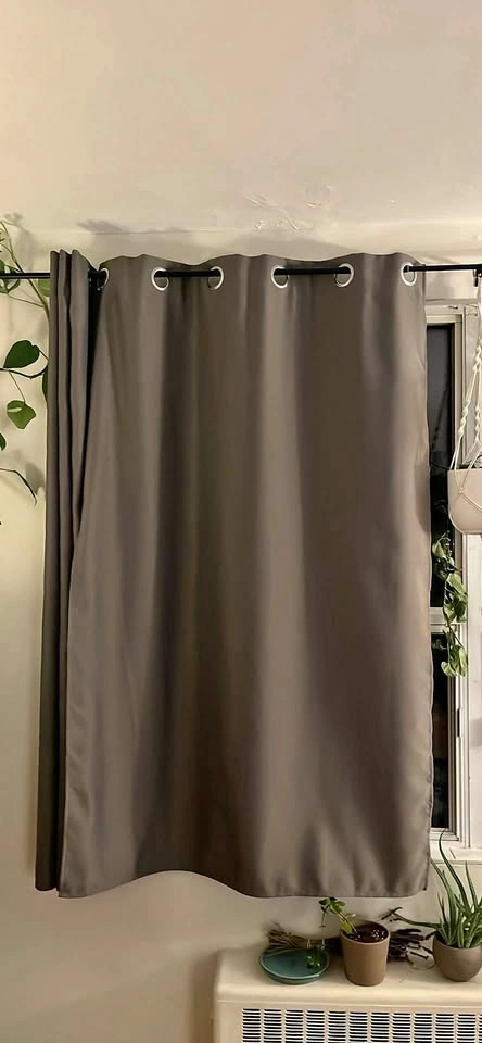Curtains with the rod