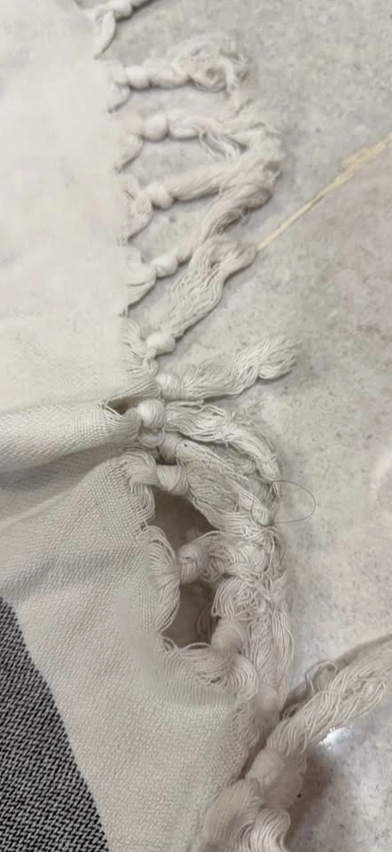 Gray and White Striped Blanket - photo 3