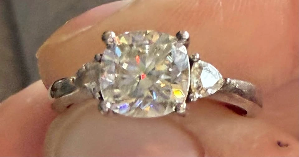 Just Right - 2ct Sterling Silver Moissanite Engagement Ring