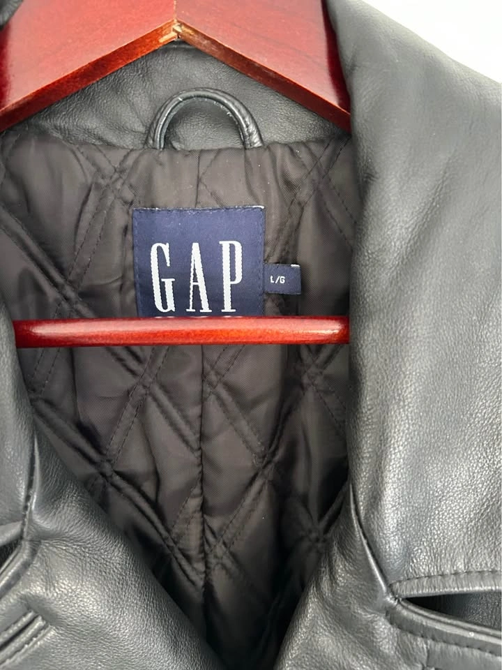 GAP Men’s Leather Jacket, L/G Like New - photo 3