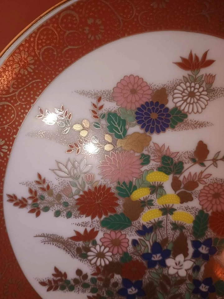 Vintage 1970s Japanese Satsuma Moriage Plate - photo 4