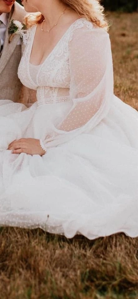 Boho Polka Dot wedding dress