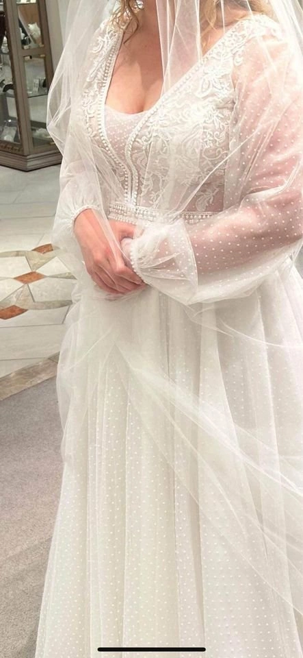 Boho Polka Dot wedding dress - photo 5