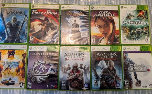 Xbox 360 Video Game Lot of 10 - Dead Space 3, Saints Row, Batman