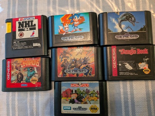 Sega Genesis Video Game Lot - 7 Loose Cartridges