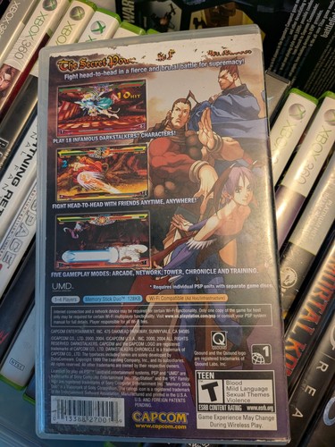Sony PSP Game Bundle Lot of 5 Darkstalkers Naruto WWE 2007 Sypho - photo 3