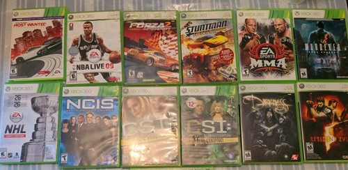 Xbox 360 Video Game Lot of 10 Bundle