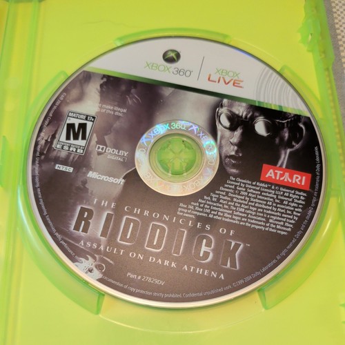 Chronicles of Riddick Assault on Dark Athena Xbox 360 CASE & MAN - photo 3