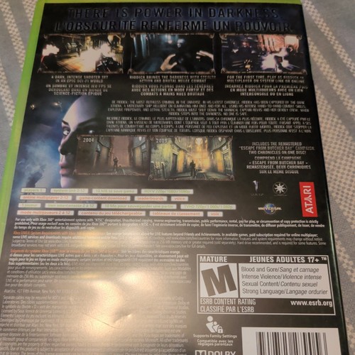 Chronicles of Riddick Assault on Dark Athena Xbox 360 CASE & MAN - photo 5