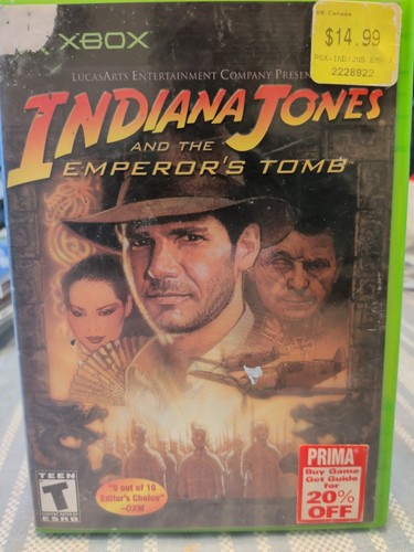 Indiana Jones and the Emperor’s Tomb - Microsoft Xbox Original C