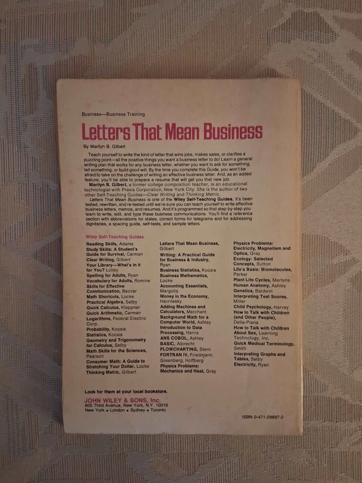 Vintage 1973 "Letters That Mean Business" book - photo 5