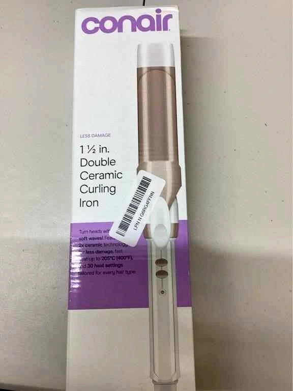 Conair 1 1/2 in. Double Ceramic Curling Iron brand new open box