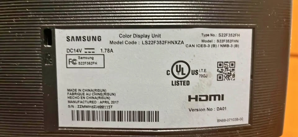 Samsung LS22F35FHNXZA Monitor