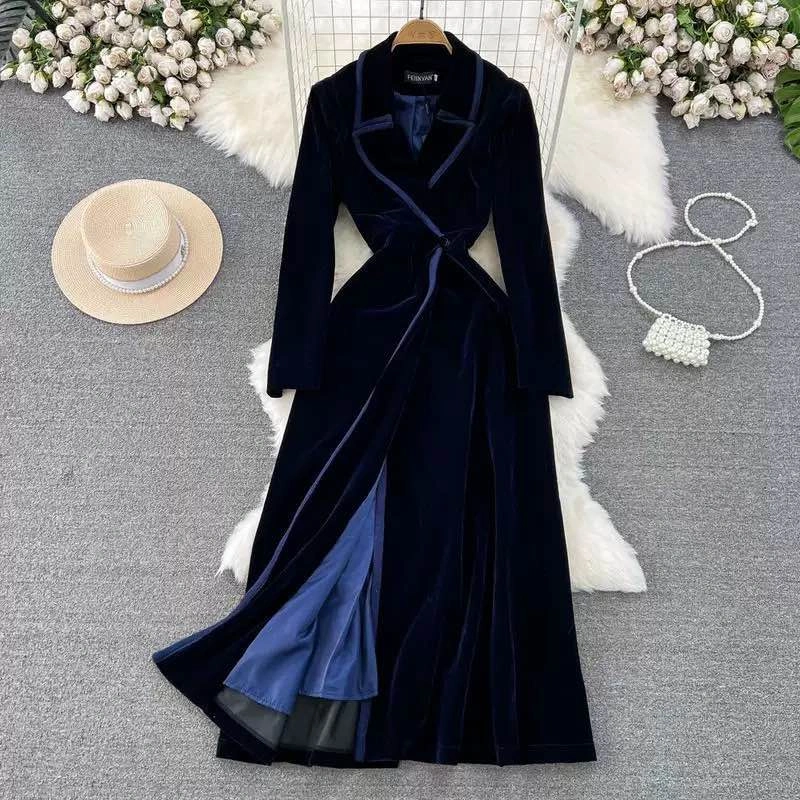 Blue Trench Coat Jacket Dress - photo 3