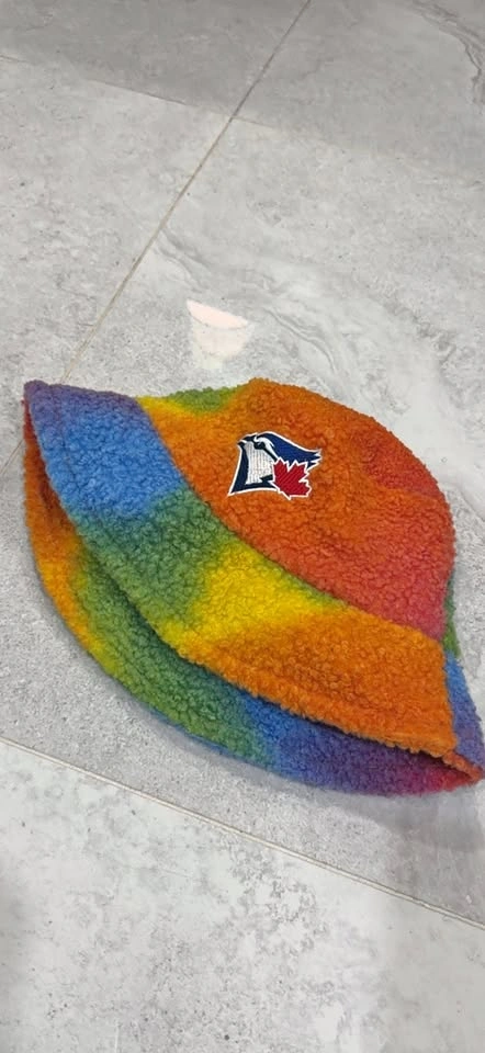 Toronto Blue Jays Rainbow Fuzzy Bucket Hat