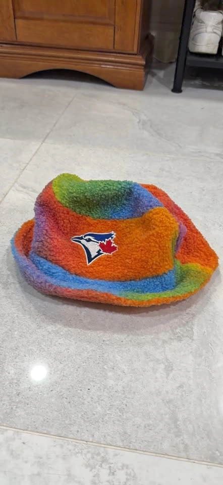 Toronto Blue Jays Rainbow Fuzzy Bucket Hat
