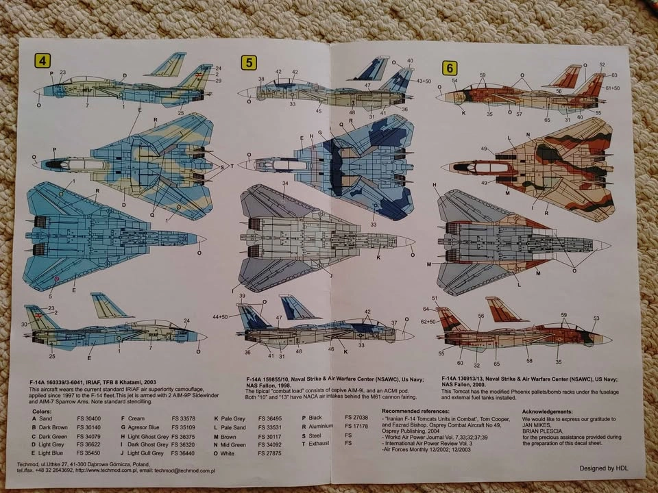 Techmod Grumman F-14A Tomcat Decals 1/32 Scale - photo 2