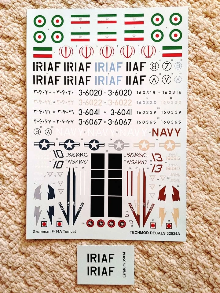 Techmod Grumman F-14A Tomcat Decals 1/32 Scale - photo 4