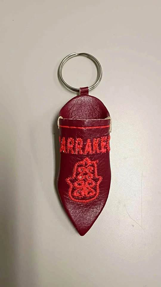 Marrakech Leather Slipper Keychain