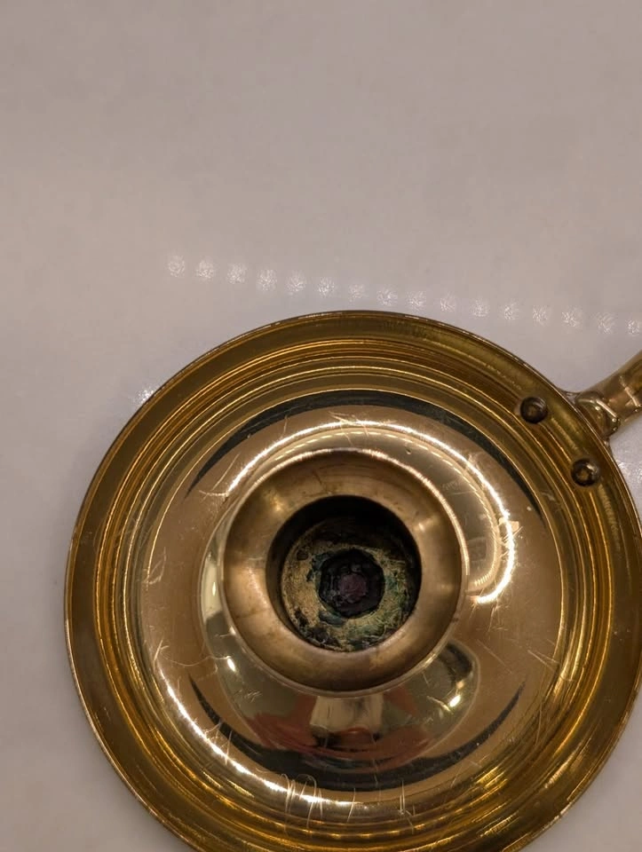 Vintage Solid Brass Chamberstick Candle Holder - photo 2