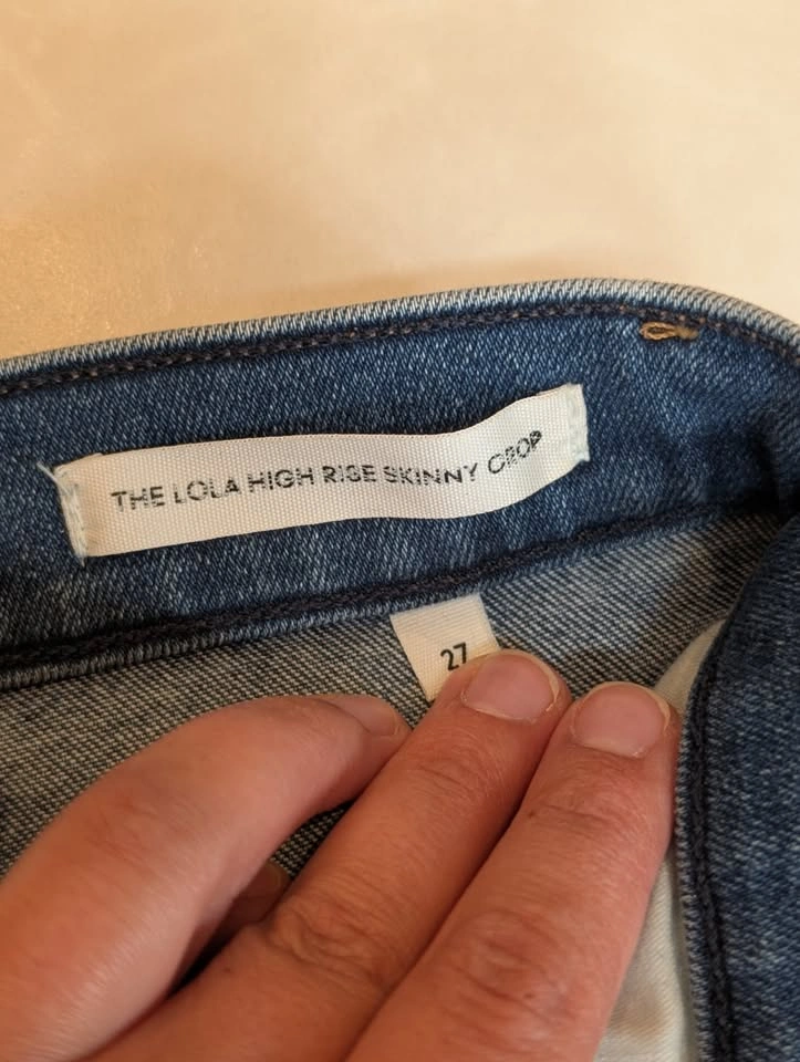 Denim Forum The Lola High Rise Skinny Crop Jeans Size 27 - photo 3