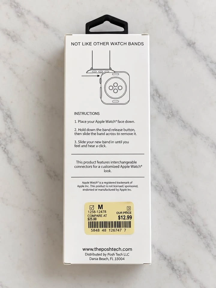 BNIB Posh Tech Genuine Leather Apple Watch Band - photo 2