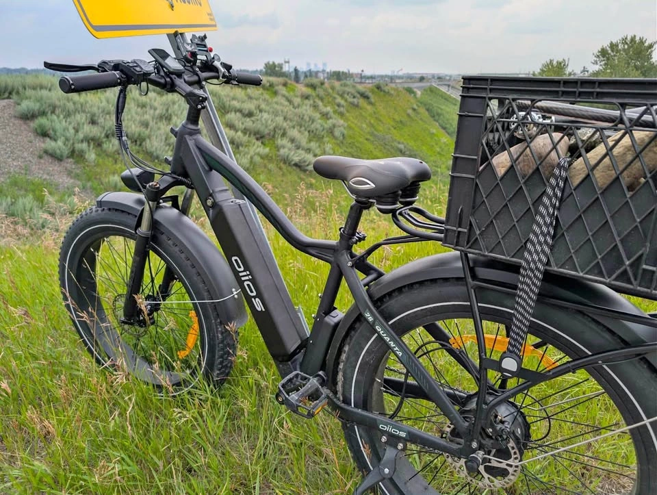 Olios Quanta fat tire e-bike - upgraded tektro hydraulic brakes