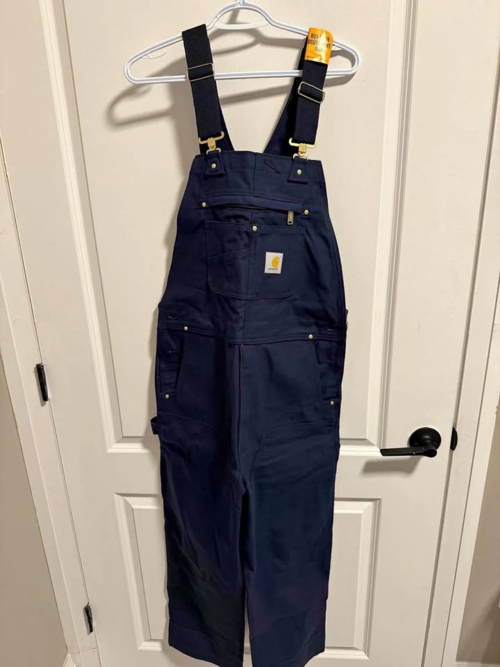 Carhartt mens Relaxed Fit Duck Bib Overalls 34x28