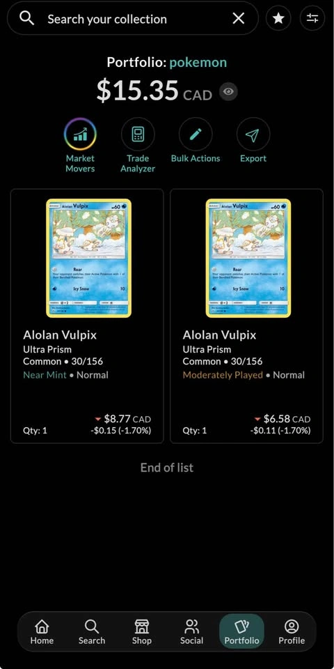 2x Alolan Vulpix Pokemon Cards - Ultra Prism 30/156 - photo 3