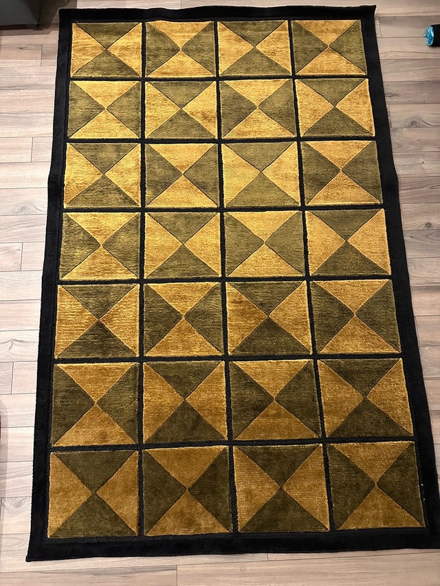 Modern Indo-Nepal Geometric Design 5’ × 8’
