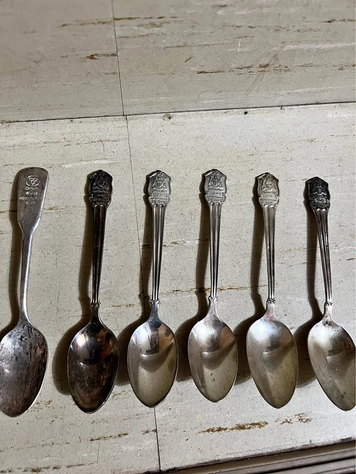 Lot Vintage Sterling Spoons Set