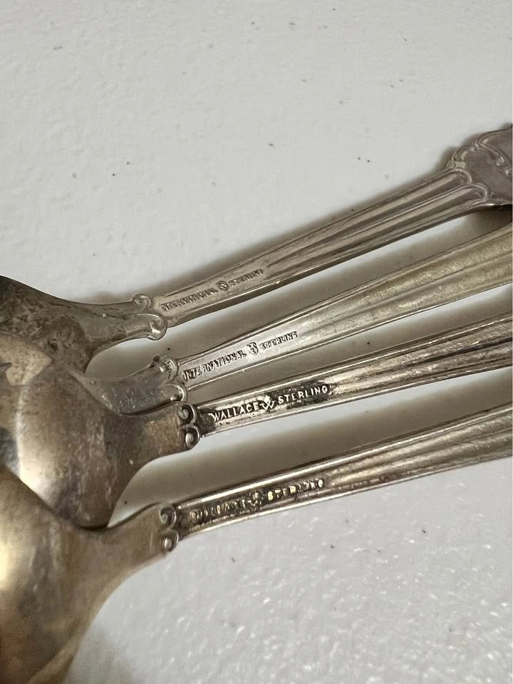 Lot Vintage Sterling Spoons Set - photo 2