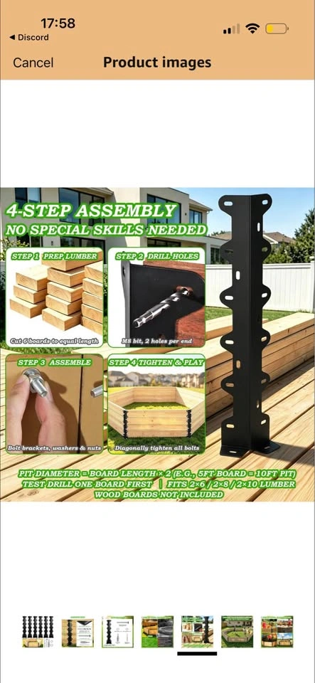 6-Pack Gaga Ball Pit Brackets, Hexagon DIY Playground Connectors - photo 4