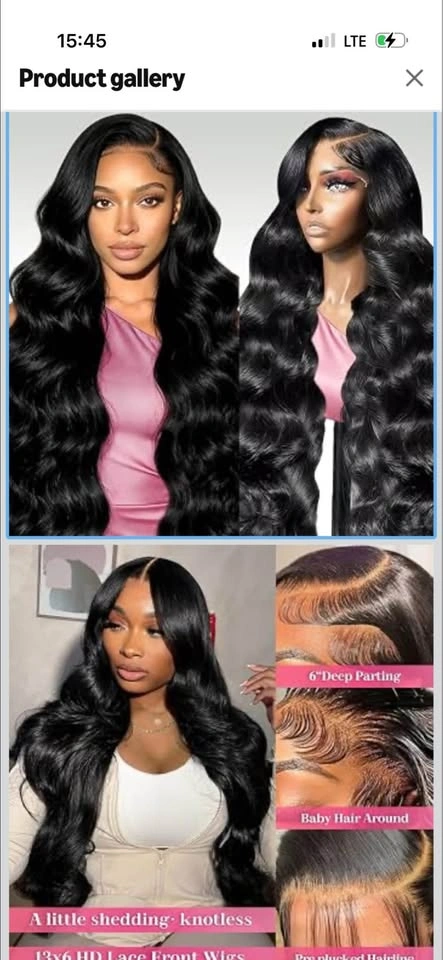 13x6 Lace Front Human Hair Wig 18 Inch Body Wave - photo 2