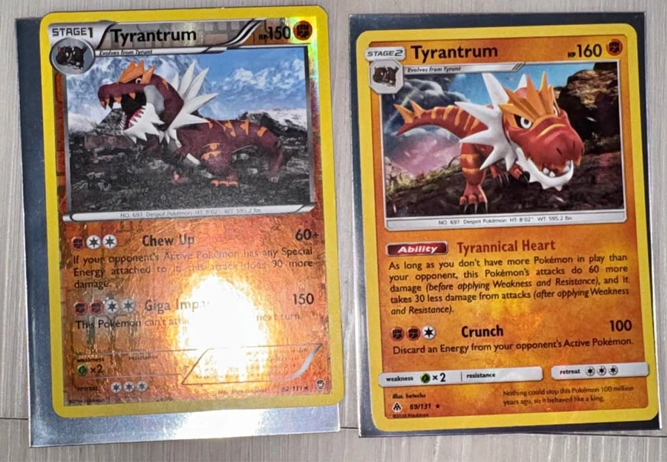 Pokémon cards Tyrantrum