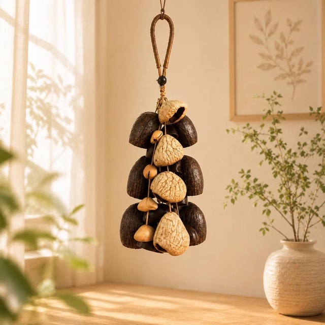 Natural Seed Pod Wind Chime – Boho Garden Decor - photo 2