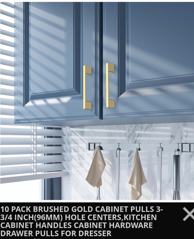 26 BRUSHED GOLD CABINET PULLS 3-3/4 INCH(96MM) - photo 2