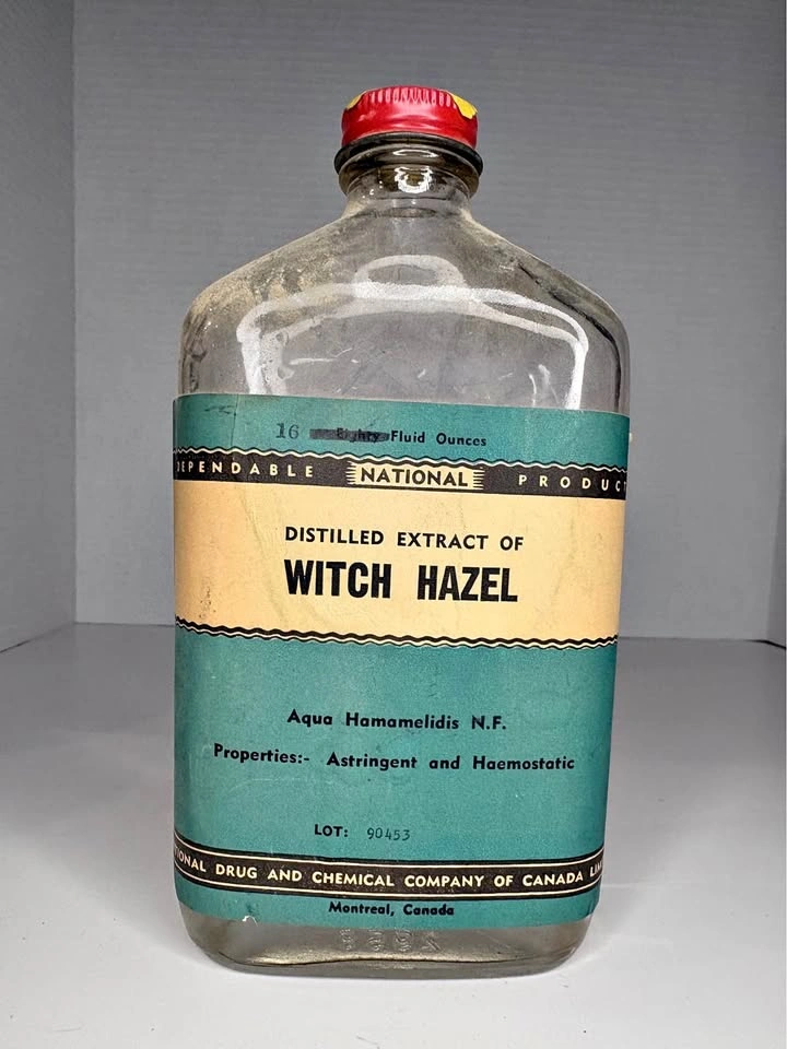 Vintage National Drug and Chemical Company Witch Hazel Bottle