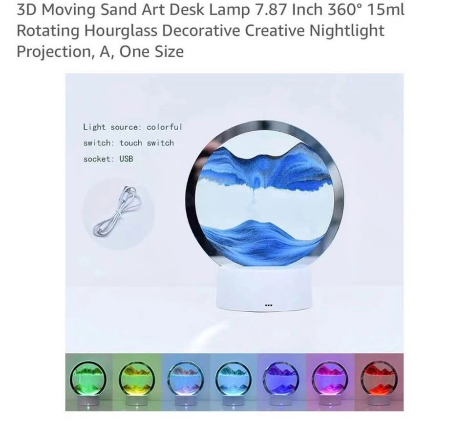 3D Moving Sand Art Desk Lamp - photo 2