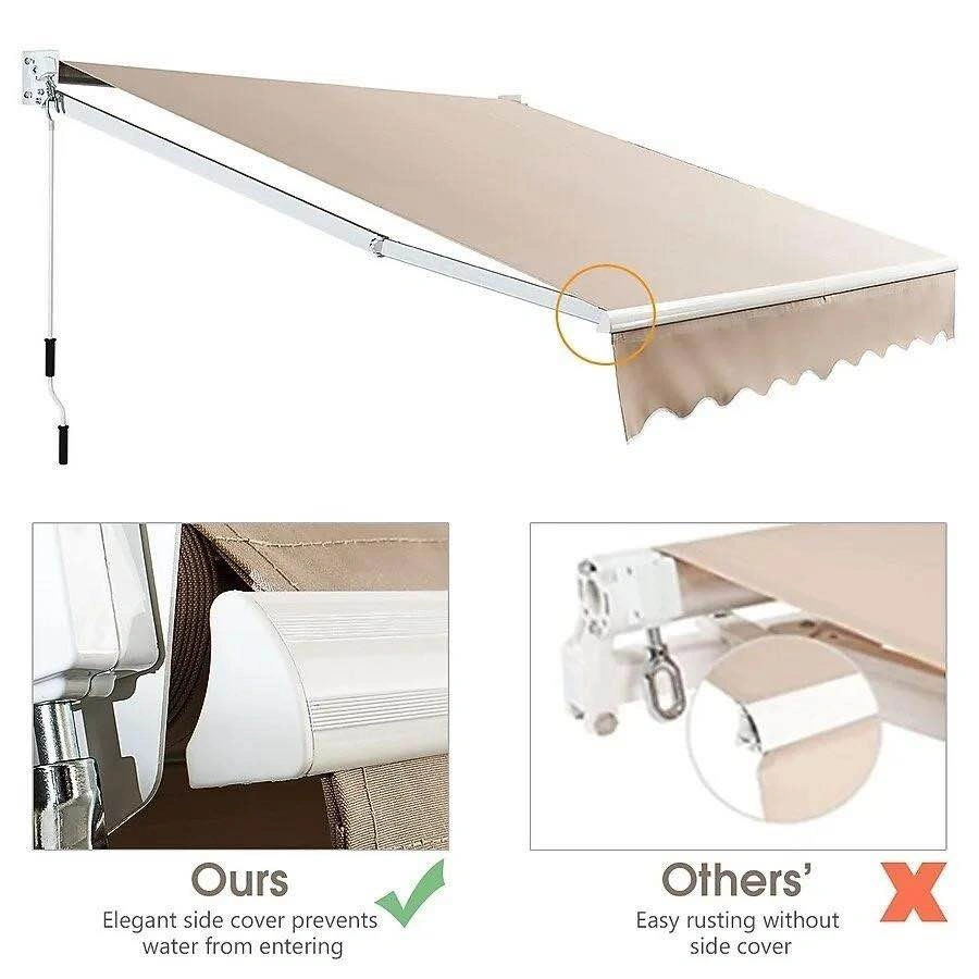 10x8.2 Manual Retraction Slope Patio Awning - photo 4