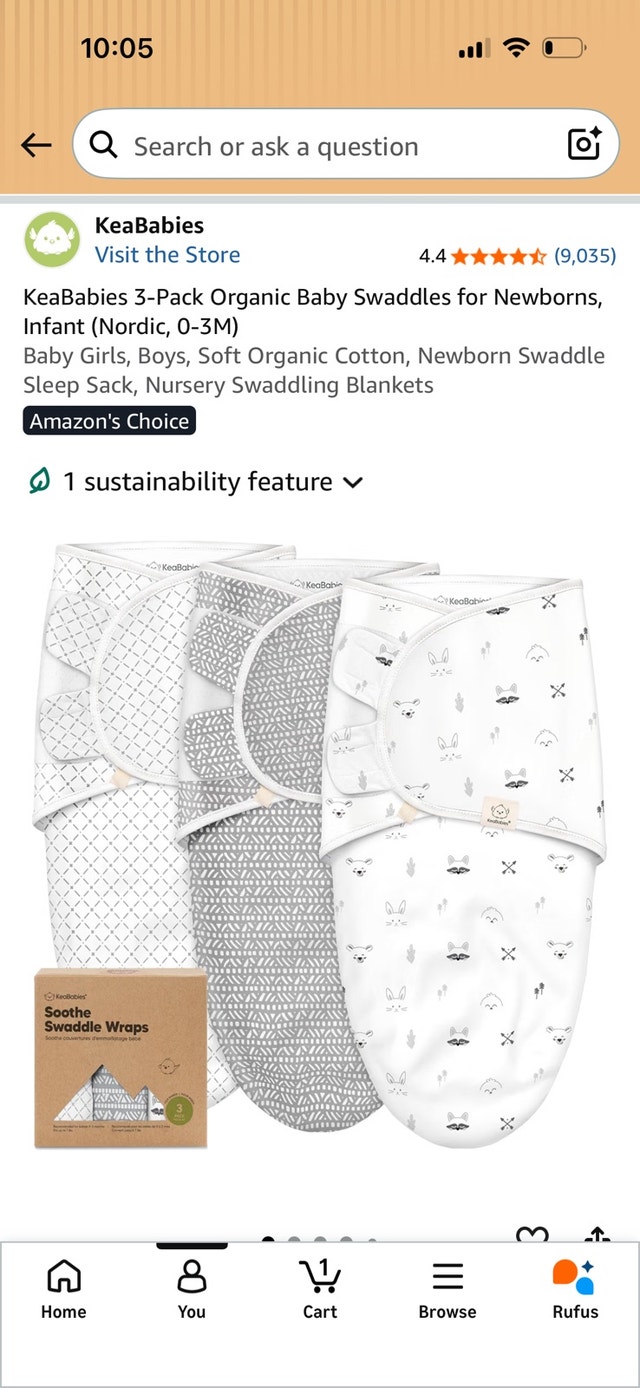 XS KeaBabies Swaddle Sleep Sacks - photo 2
