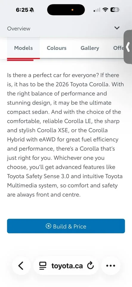 Toyota Corolla hybrid LE 2026 Fwd brand new with 0 kms image indicator(2)