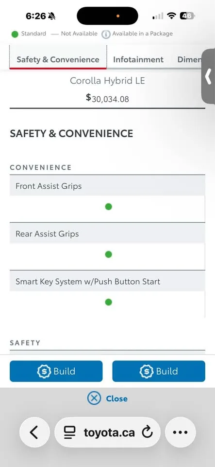 Toyota Corolla hybrid LE 2026 Fwd brand new with 0 kms image indicator(5)
