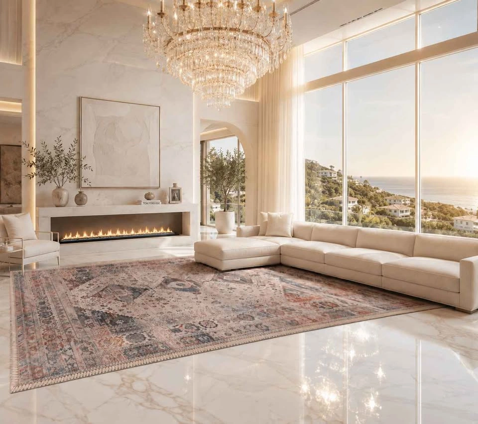 CRIMSON BREEZE | 9' × 12' WASHABLE AREA RUG new sealed - photo 2