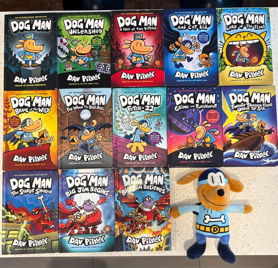 Dav Pilkey Dog Man Book Collection (13 Books) with Plush Toy - photo 2