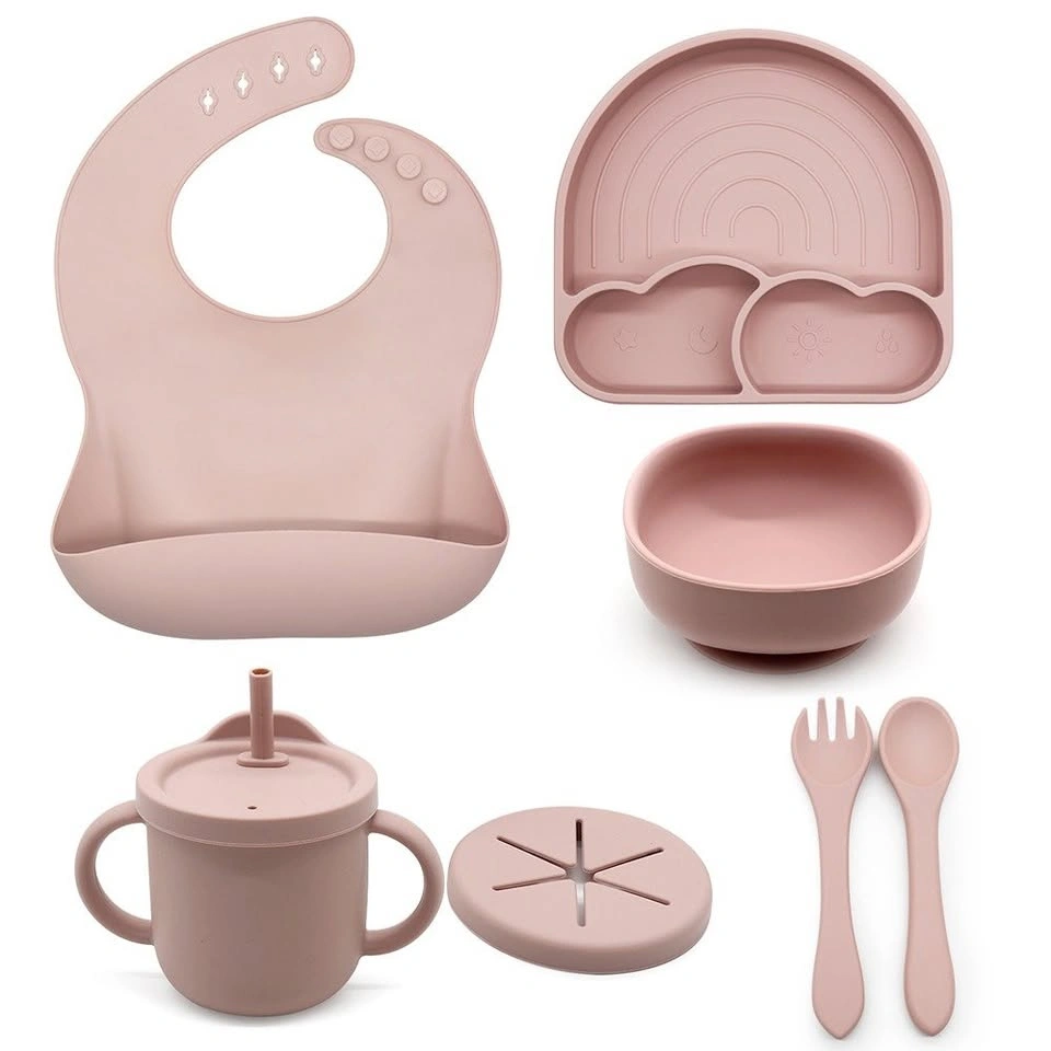 BinkyBinky 9 pc Baby Feeding Dinnerware Set Silicone BPA Free