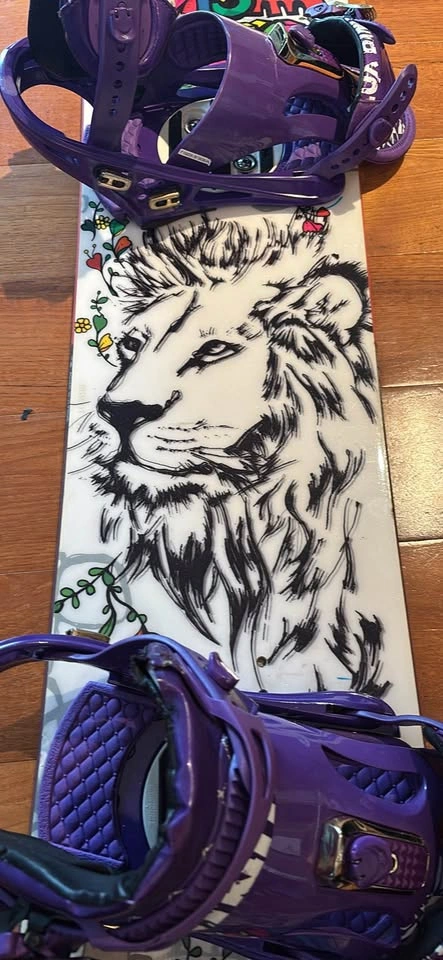 Snowboard Package 142cm: Allian Prism Girl, Flux Bindings, Burto - photo 5