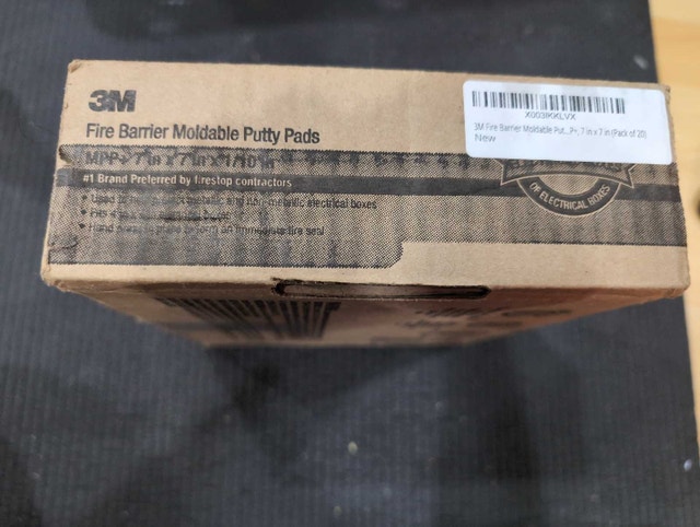 3M Fire Barrier Moldable Putty Pads MPP+ 7" x 7" – Box of 20 - photo 3