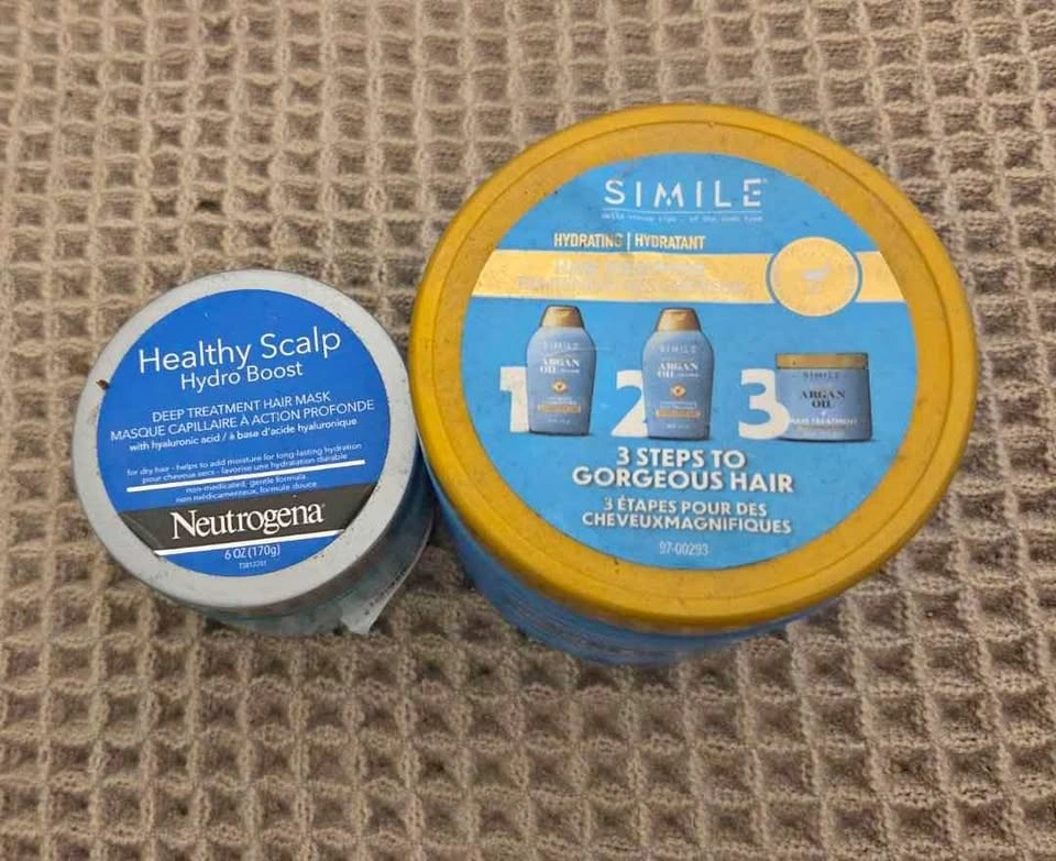 Simile Argan Oil Hair Treatment and Neutrogena Hair Mask