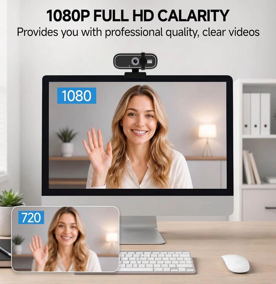 1080p Full HD Webcam with Dual Noise-Cancelling Microphones - photo 2